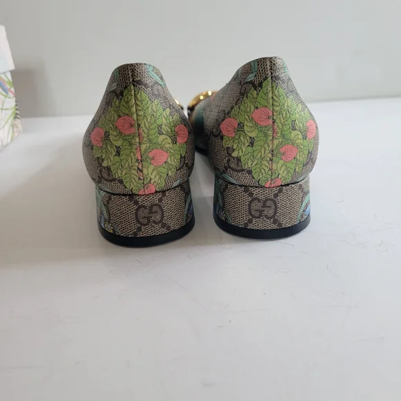 Gucci Women's Floral Print Loafers - Multicolor Year Of Tiger RARE Size 7 NIB - Picture 4 of 8